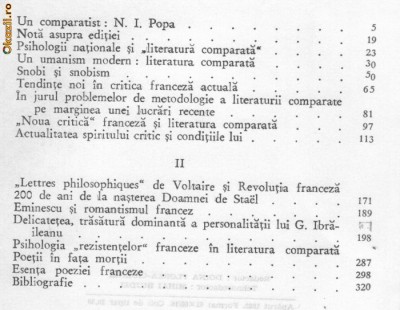 N I Popa - Studii de literatura comparata foto