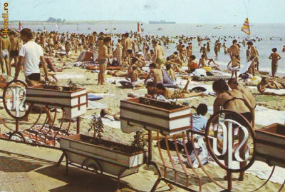 S10928 Costinesti plaja 1989 circulata foto