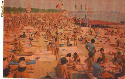 S10933 Costinesti plaja 1983 circulata foto