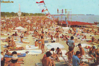 S10934 Costinesti plaja 1982 circulata foto