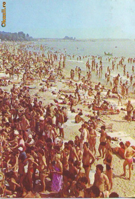 S10962 Costinesti Statiunea Tineretului plaja 1989 circulata foto