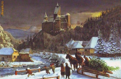S11039 Castelul Bran vedere dinspre sud-est necirculata foto