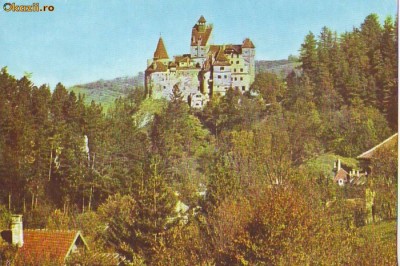 S11040 Castelul Bran vedere dinspre sud necirculata foto