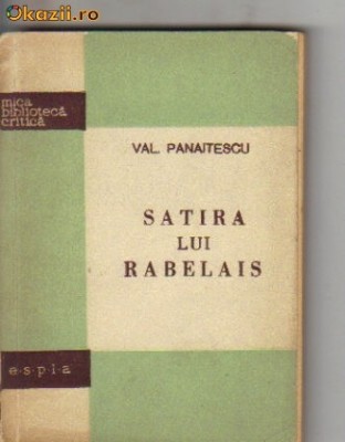 Val Panaitescu - Satira lui Rabelais foto