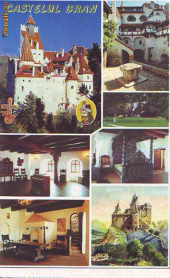 S11081 Castelul Bran Jud Brasov vedere multipla necirculata foto