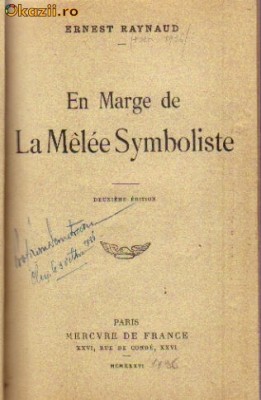 Ernest Raynaud - En marge de la melee symboliste foto