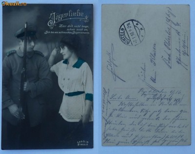 Militara , Germania , Feldpost , 1916 , stare excelenta foto
