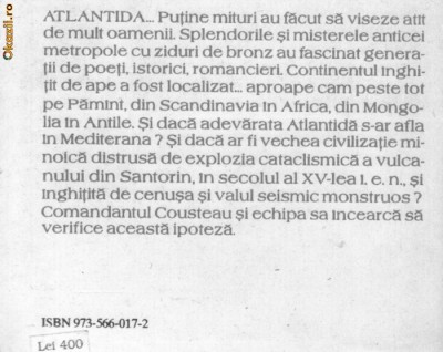 Paccalet si Cousteau - In cautarea Atlantidei foto