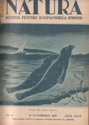 11vol. Natura-revista pt.raspandirea stiintei 1937(dir.G.Titeica foto