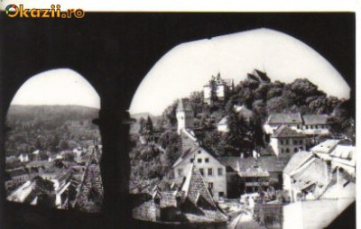 bnk cp sighisoara - vedere din turnul cu ceas - necirculata foto