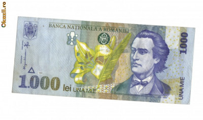Romania 1000 lei 1998 Noua foto