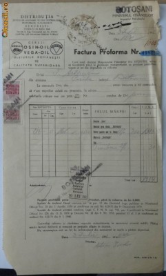 Factura , 1948 , timbru : Una caramida pentru refac. Palatului Cultural Botosani foto
