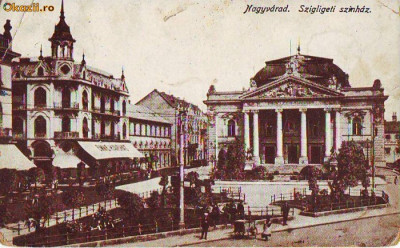 5555 Oradea Teatrul circulata 1916 foto