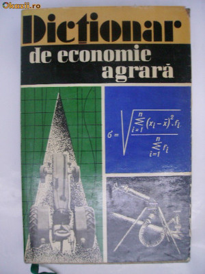 Dictionar de economie agrara, 1969 foto