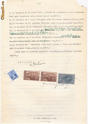 35 Document vechi fiscalizat -1939 -Braila -Certificat Nr.2538 foto