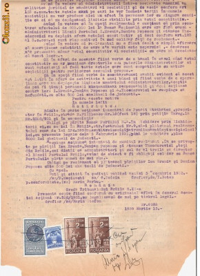 28 Document vechi fiscalizat -1939 -Braila -Sentinta comerciala foto