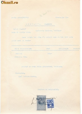 06 Document vechi fiscalizat -Braila-Chitanta-1933-Abramovici... foto