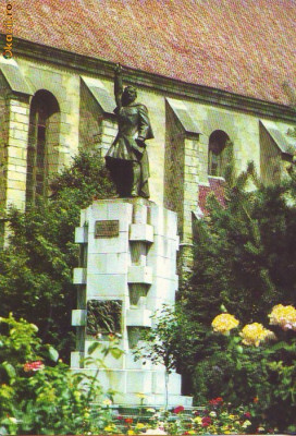 S11565 BISTRITA Statuia lui Andrei Muresanu CIRCULAT foto