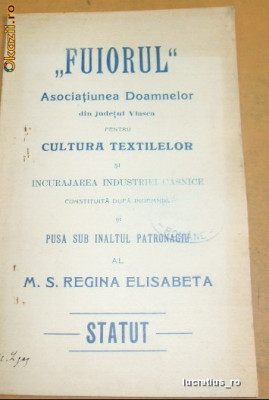 Statut-FUIORUL-Cultura Textilelor, jud Vlasca-1901909 foto