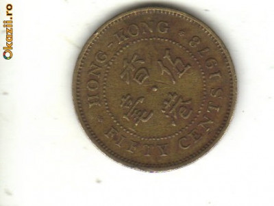 bnk mnd Hong Kong 50 centi 1978 foto