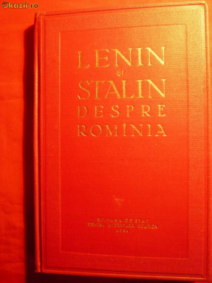 V.I.LENIN si I.V.STALIN -Texte referitoare la ROMANIA- 1954 foto