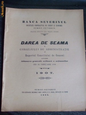 Statut- Banca SEVERINULUI-Turnu Severin-1908 foto