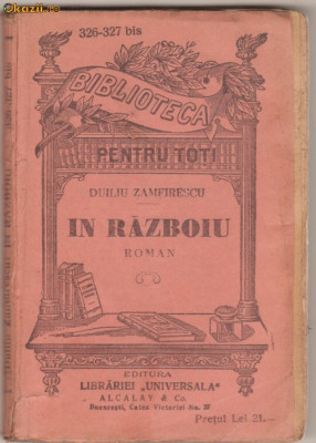 Duiliu Zamfirescu / In razboiu (editia II, 1907) foto