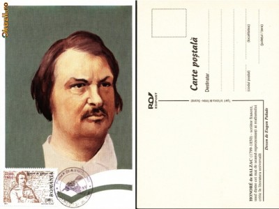 Maxima Honore de Balzac, scriitor francez foto