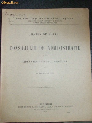 Statut-Banca Dragoesti din Com. Dragoesti-Olt-1905 foto