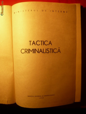 M.I. - TACTICA CRIMINALISTICA - 1989 foto