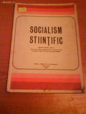 1377 Socialism Stiintific-Manual pentru anul 2 licee foto