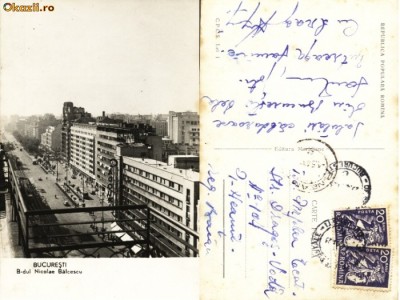 carte postala Bulevardul Nicolae Balcescu,Bucuresti foto