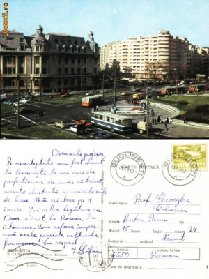 Carte postala ilustrata Bulevardul Nicolae Balcescu, Bucuresti foto