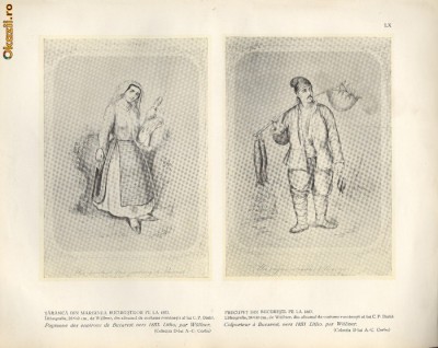 Plansa - Taranca din Bucuresti+ Precupet -Wullner-1853 foto