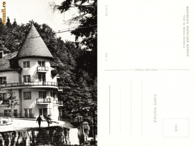 Carte postala ilustrata Vila la Slanic Moldova foto