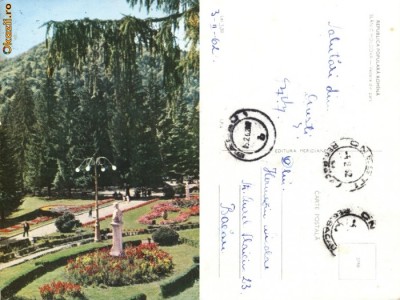 Carte postala ilustrata Vedere din Parc,Slanic Moldova foto