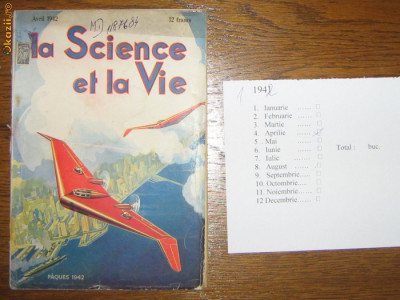 Revista ,,La Science et la Vie&amp;quot; - 1942 foto