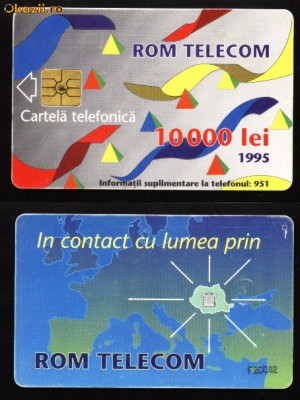 Cartela telefonica desen abstrac, 10000 Lei,1995 foto