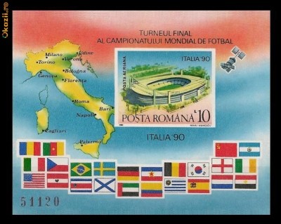 LP 1238 - Turneul final CM fotbal Italia colita nedantelata foto