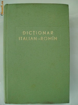 Dictionar italian - roman, 1963 foto