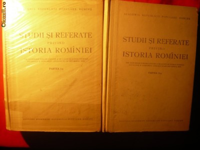 Studii si Referate Istoria Romaniei- vol1+2 ,ed. 1954 HARTI , SCHEME , TABELE foto
