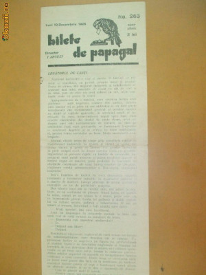 Revista Bilete de papagal nr 263 1928 foto