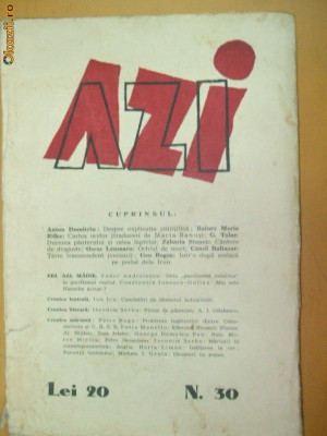 Azi anul VI n. 30, septembrie-decembrie 1937, director Zaharia Stancu, 017 foto