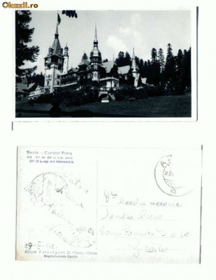 CP122 -28 Sinaia -Castelul Peles -circulata 1942 -cenzurata foto