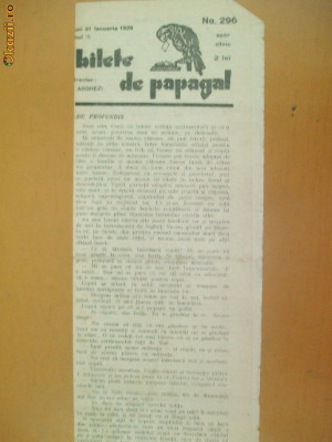 Revista Bilete de papagal nr 296 1929 foto