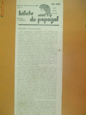 Revista Bilete de papagal nr 320 1929 foto