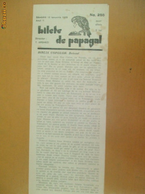 Revista Bilete de papagal nr 289 1929 foto