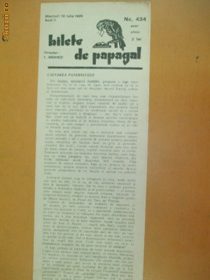 Revista Bilete de papagal nr 434 1929 foto