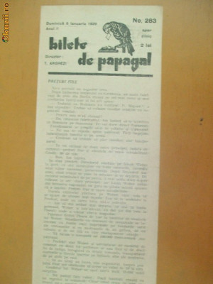 Revista Bilete de papagal nr 288 1929 foto