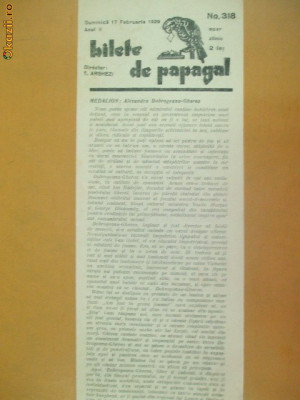 Revista Bilete de papagal nr 318 1929 foto